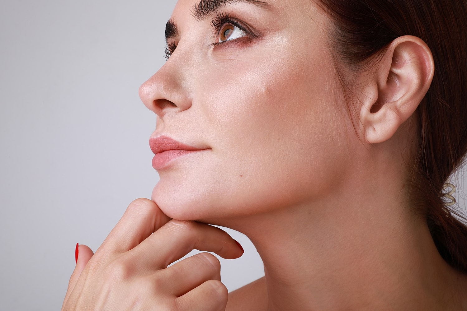 Lip and jawline profile