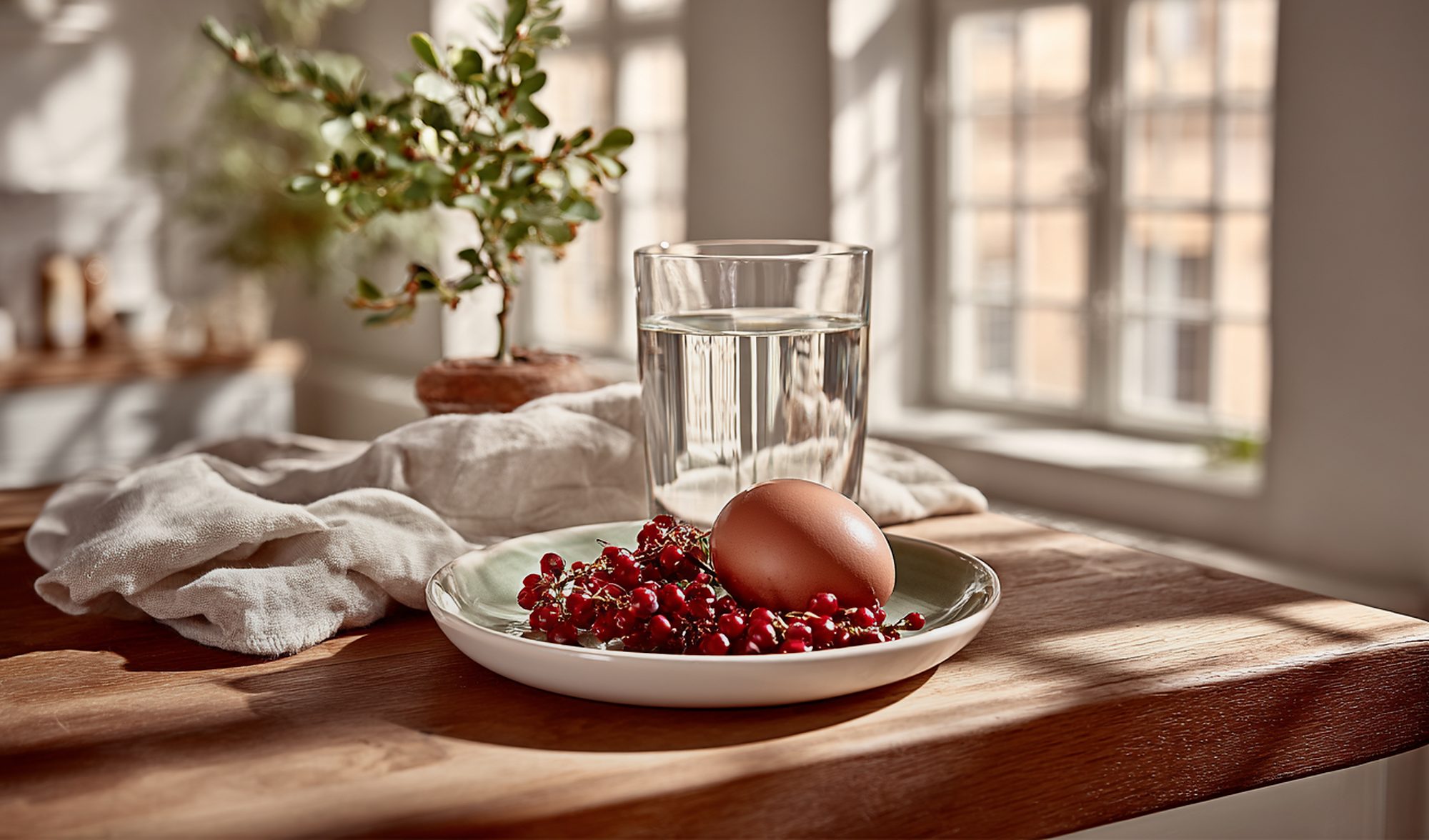 Morning routine on a kitchen counter