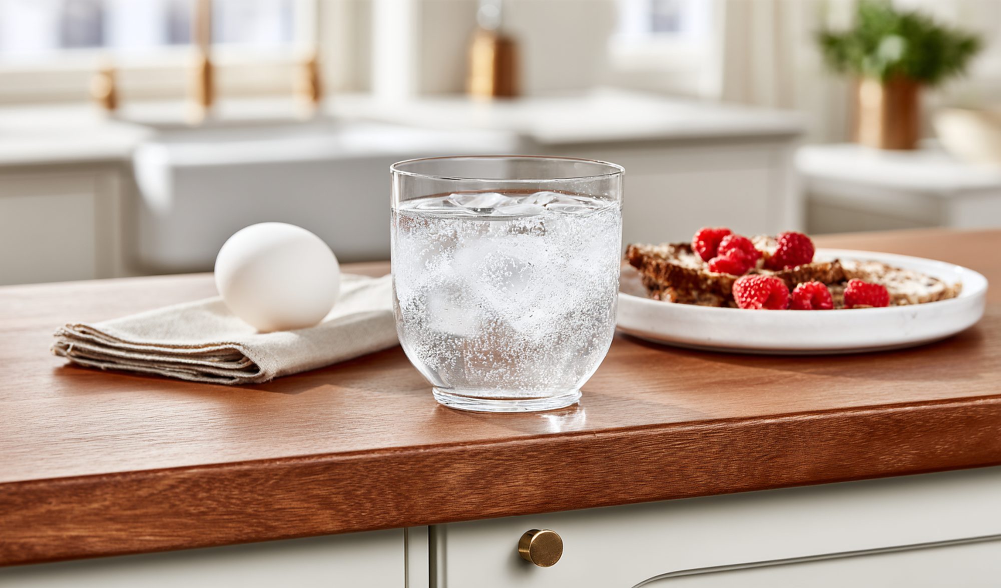 Water and protein-rich breakfast
